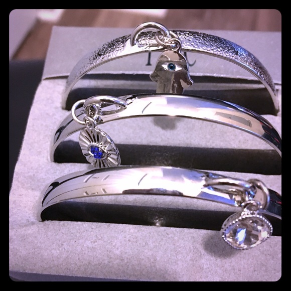 INC International Concepts Jewelry - Charms Three Bangle Bracelets
